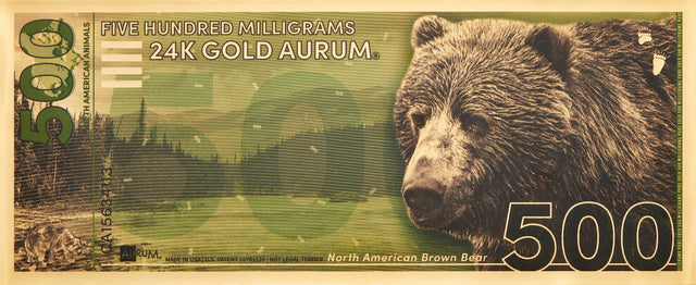 Brown Bear Aurum® 500mg 24k Gold Bill