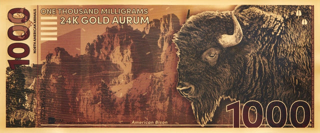 American Bison Aurum® 1000mg 24k Gold Bill