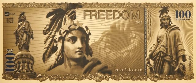 Freedom Aurum® 24k Gold Bill Any Year