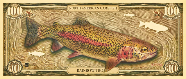 Rainbow Trout Aurum® 100mg 24k Gold Bill