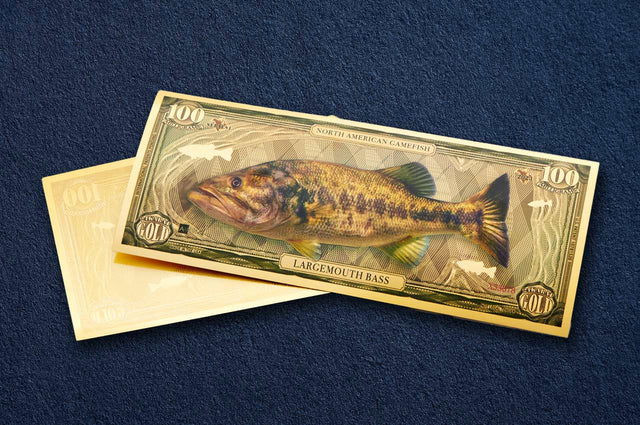 Largemouth Bass Aurum® 100mg 24k Gold Bill