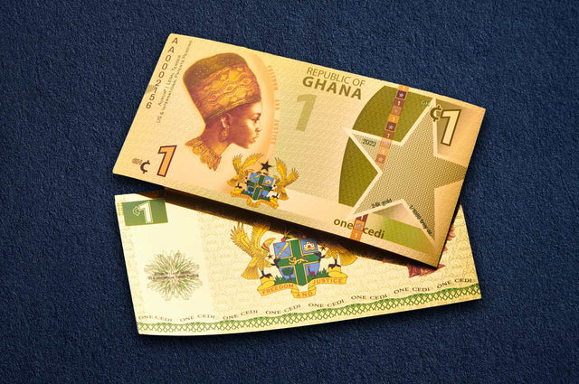 Republic of Ghana - 1 Cedi Justice Aurum® 24k Gold Bill