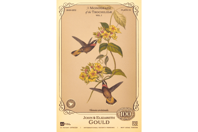 The John and Elizabeth Gould Aurum® 24k Gold Collection - Hummingbirds