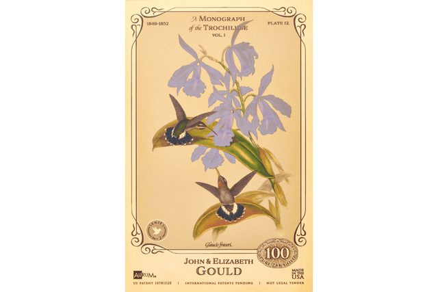 The John and Elizabeth Gould Aurum® 24k Gold Collection - Hummingbirds