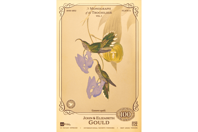 The John and Elizabeth Gould Aurum® 24k Gold Collection - Hummingbirds