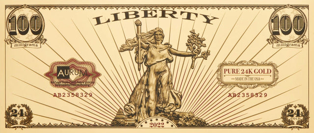 St. Gaudens' Liberty Aurum® 24k Gold Bill Any Year